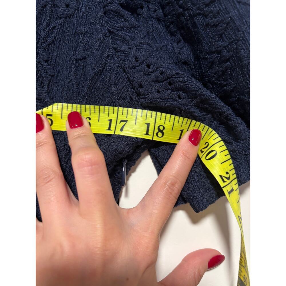 Michael Kors Navy Blue Embroidered Dress M - Picture 5 of 9